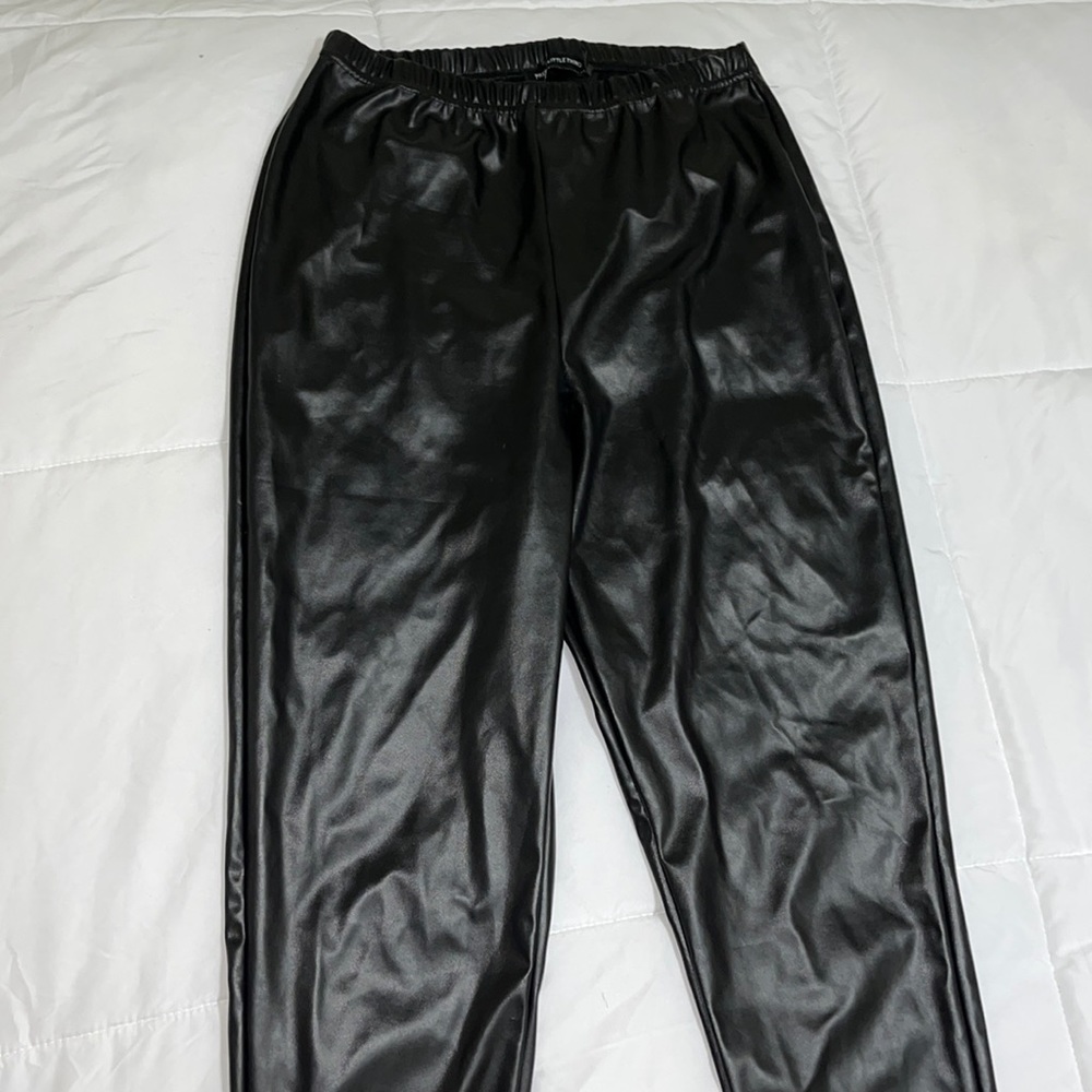 Black Split Hem Pants - image 1